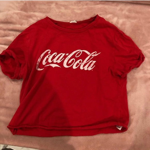 cropped red garage coca-cola t-shirt - Picture 1 of 2